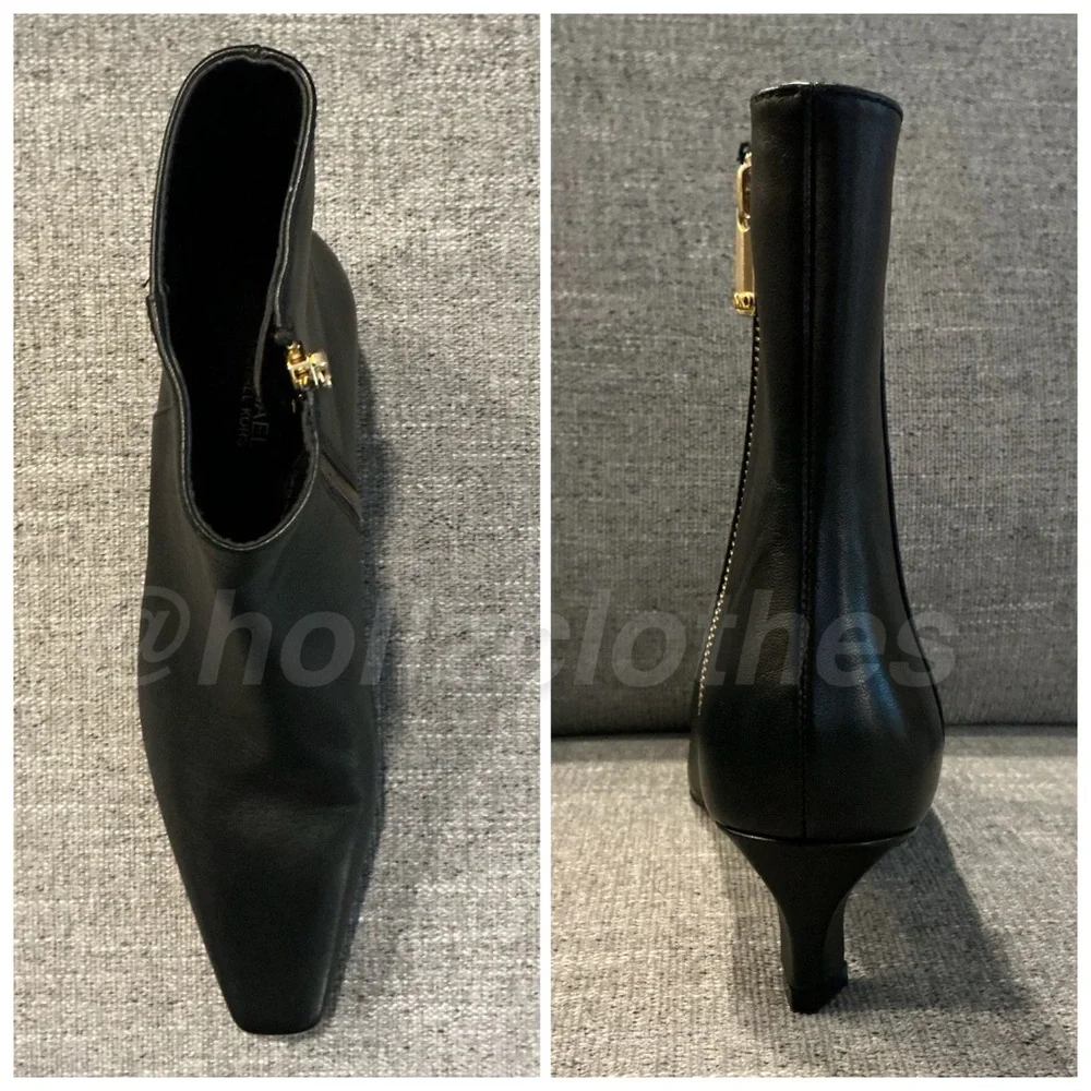 NWOB Michael Kors Cosmo Kitten Heel Booties Black 5.5 - Picture 6 of 9